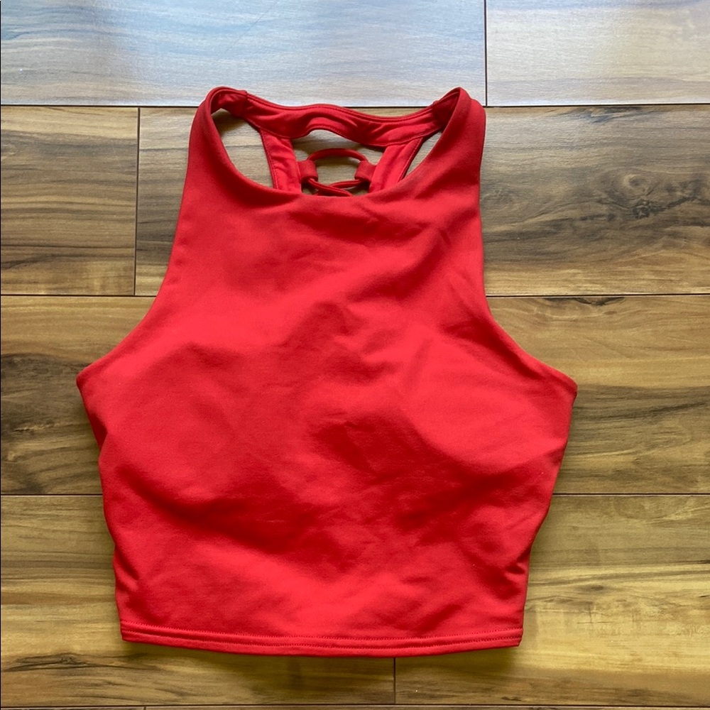 ALO Yoga Cherry Red Movement Bra